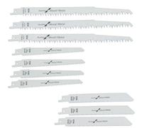 Dapetz Reciprocating Saw Blades Carbide Steel Replacement Saw Blade Kit For Tree Pruning, Wood, Metal & Plastic, 5,6,18 Tpi 10Pcs
