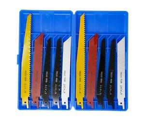 Dapetz® Reciprocating Saw Blades Set 10-Piece, Sabre Saw Blades for Wood/Metal Cutting, Made with HSS, Compatible with All Reciprocating Saw 6" - 8"