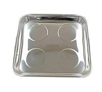 Dapetz ® Rectangle Magnetic Parts Tray Stainless Steel Dish for Nuts and Bolts, Sockets, Screws and Other Tools Holder Collector 140mm X 240mm(10" X 11.5") in Silver