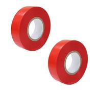 Dapetz Red Electrical Tape, 19mm X 33M, 2 Roll Of Strong Self-Adhesive Pvc Insulation Tape For Insulating, Repairing