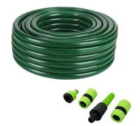 Dapetz Reinforced Hose Pipe Connectors Set, Anti Kink Garden Hose, 50M Flexi Hose, Durable Garden, Pond & Pipe Connector