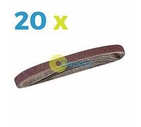 Dapetz ® 20 Sanding Sander Belts 13mm X 457mm 80 Grit Coarse Fits Powerfile Finger