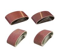 Dapetz ® Sanding Belts 75mm x 457mm Belt Sander 40 60 80 120 Grit Abrasive Aluminum Oxide for Grinding, Sharpening Derusting Wood, Paint, Metal, Plastics Bosch, Black Decker & Makita 20PCS