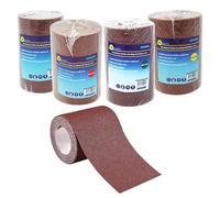 Dapetz ® Sandpaper Roll Set 4 Rolls, 115mm 9.3cm x 5M, Assorted 40/60/80/120 Grit, Aluminium Oxide Abrasive Sanding Paper for Sanding, Polishing and Rust Removal