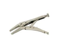 Dapetz ® Self Locking Long Nose Pliers - 125mm Nickel-Plated Steel Adjustable Jaw Opening, Nickel-Plated Steel, Quick-Release Lever and Adjustable Serrated jaw Opening