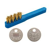 Dapetz ® Spark Plug Gap Setting Tool & Brass Wire Cleaning Brush Feeler Gauge
