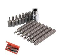 Dapetz ® Star Torx E Bit Male T20 To T55 Socket Set 1/2" Adapter Chrome Vanadium Steel E-Torx Sockets Corrosion Resistant For Toolbox, Workshop & Garage 15PCS