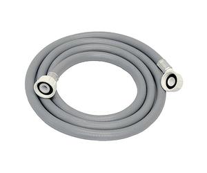Dapetz ® Straight End Inlet Pipe Universal Replacement Grey 4m Washing Machine and Dishwasher Inlet Fill Water Hose Pipe Cold Fill Hose Feed Pipe Extension Universal Washer Dryer