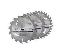 Dapetz ® TCT Circular Saw Blade 3pcs Set 16, 24, 30 Teeth 135mm x 12.7mm - Compatible with Bosch, Makita, Dewalt & More, Wood Cutter Blades for Hardwood, Softwood & Composites