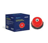 Dapetz ® Twist Knot Wire Wheel Cup Brush 4" M14 for 4 1/2" 115mm Angle Grinder Ideal solution for weld cleaning, preparing rough surfaces, and fast removal of paint, scale and rust