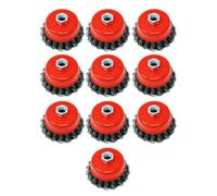 Dapetz Twist Knot Wire Wheel Cup Brush 3" M14 For Rust And Paint Removal 10Pcs