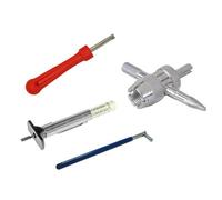 Dapetz Tyre Valve Repair Tool Set Valve Remover, Puller & Gauge Kit For Car, Motorcycle & Bicycle Tyres