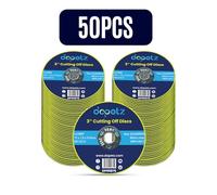 Dapetz ® 50 x 3" Cut Off Discs for Air cut off tool Cutting Discs Angle Grinder Discs Ultra-Thin 75mm X 1mm Cut Off Wheel for Fast & Precise Cutting of Steel, Iron, Aluminum, & Ferrous Metals