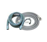 Dapetz ® Universal Washing Machine Dishwasher Straight End Inlet Pipe Fill Cold Water 2M Drain Extension Kit Feed Long Hose Ideal for Washing Machines and Dish Washers