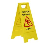 Dapetz ® Warning Caution Wet Floor Sign Yellow 295 x 610mm Cleaning In Progress Floor Sign Slip Warning Cone Hazard For Commercial & Business Use