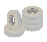 Dapetz ® White Electrical Tape 18mm x 33m Flame Retardant Strong Self-Adhesive PVC Insulation Tape for Insulating, Repairing and Protecting Electrical Wires 5 Rolls