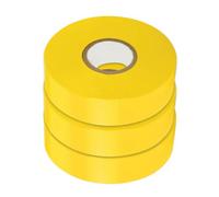Dapetz Yellow Electrical Tape, 18mm X 33M, Strong Self-Adhesive Pvc Insulation Tape For Insulating 3 Rolls