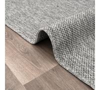 DAPHNE HOME DECOR Jute Area Rug, Machine Washable Rug For Garden, Kitchen, Bedroom, Dining Room and Living Room, Soft Short Pile, Kid Pet Friendly Rug (Java - Grey, 80X150 CM)