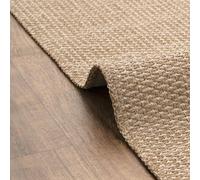 DAPHNE HOME DECOR Jute Area Rug, Machine Washable Rug For Garden, Kitchen, Bedroom, Dining Room and Living Room, Soft Short Pile, Kid Pet Friendly Rug (Brown & Ivory - Caria, 160X230 CM)