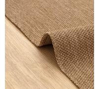 DAPHNE HOME DECOR Jute Area Rug, Machine Washable Rug For Garden, Kitchen, Bedroom, Dining Room and Living Room, Soft Short Pile, Kid Pet Friendly Rug (Light Brown - Java, 80X150 CM)