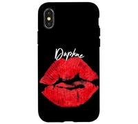 Daphne Red Lips Personalized First Name Case for iPhone X/XS