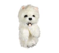 Daphne's Novely Headcover - Westie, Off-white, Animal Print