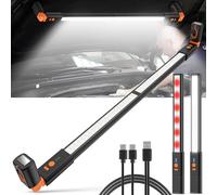 daphomeu Detachable LED Work Light Rechargeable, Aluminum Panel Long Underhood Work Lights, 6000mAh Hood Light Bar with Magnetic and Hooks, Cordless Bright Work Lamp for Car Repairing Garage Workshop