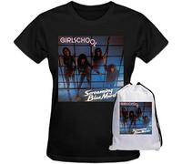 DAPING JIA Girlschool Screaming Blue Murder Vintage T Shirts for Men Crew Neck Black S