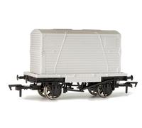 Dapol Model Railway Conflat Wagon and Container (Unpainted) - OO Gauge 1:76 Scale