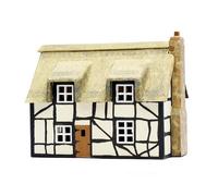 Dapol Model Railway Thatched Cottage Plastic Kit - OO Scale 1/76,Multicolor,17.4 x 15.8 x 1.6 cm