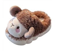 DaPongZhi Girls Boys Slippers KIds Fluffy Slippers Winter Warm Plush House Slippers for Toddler Baby Cute Little Monkey Non Slip House Shoes Cozy Cute Faux Fur Sliders