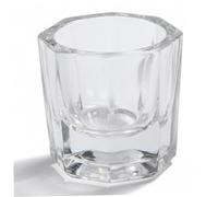 Dappen Dish Clear Glass Small Monomer Dish Compact Portable Nail Cup for Nail Art, Acrylic Liquid, Powder