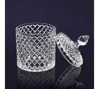 Dappen Dish for Acrylic Nails, Large Monomer Dish with Lid for Monomer Acrylic Nail Liquid, Clear Glass Cup for Acrylic Powder, Gel Polish, Acrylic Nail Brush Cleaner Holder, 85ml (Limpid)