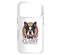 Dapper Boston Terrier, Classy Since Forever Case for iPhone 17 Pro