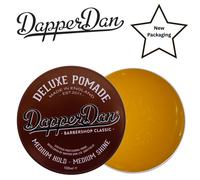 Dapper Dan Deluxe Pomade, Medium Hold Medium Shine Hair Pomade for Men, Flexible Water Based Pomade, for a Professional Look, 1 x 100ml