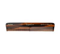 Dapper Dan Handmade Double Tooth Comb for Men Coarse & Fine Styling Comb for Hair, Beard & Moustache Saw Cut & Hand Polished Anti-Static Grooming Comb, Gentle Non-Scratch Acetate, 17cm x 3cm