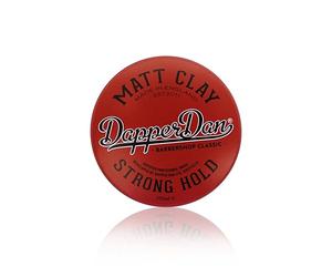 Dapper Dan Matt Clay, Strong Hold Matte Finish Soft Clay for Men, Mens Firm Hold Hair Clay Saffron and Leather Fragrance 1 x 100 ml