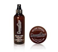 Dapper Dan Sea Salt Spray and Deluxe Pomade Duo Set | Sea Salt Spray and Deluxe Pomade Styling Set. Adds Volume, Texture, Medium Hold and Shine for Effortless Styling.