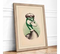 Dapper Duck Vintage Framed Wall Art Print A3 (42×29.7cm) Oak, Wall Decor for Living Room, Bedroom, Office & Home, Ready to Hang, Art Gift
