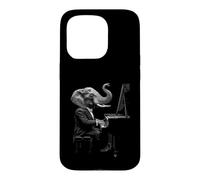 Dapper Elephant Playing Piano Case for iPhone 15 Pro