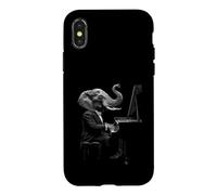 Dapper Elephant Playing Piano Case for iPhone X/XS