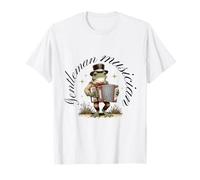 Dapper Frog Accordionist Cute Vintage Musical Amphibian T-Shirt