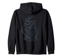Dapper Frog Gentleman in Stylish Double-Breasted Coat Zip Hoodie