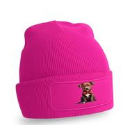 Dapper Pitbull Puppy Dog With Red Bow Tie Beanie Animal Lover Pet Owner Dog Birthday Gift For Him And Her O/S
