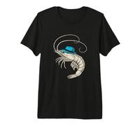 Dapper Shrimp Fedora Stippling Premium T-Shirt