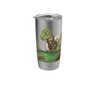 Dapper T-Rex Billiards Dino Snooker Player Stainless Steel Insulated Tumbler