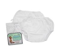 Dappi Waterproof 100% Nylon Diaper Pants, 2 Pack, White, Large by Dappi