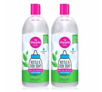 Dapple Baby Bottle and Dish Liquid Refill, Fragrance Free Dish Soap, Plant Based, Hypoallergenic, 30 Fl Oz (Pack of 2)