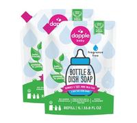 Dapple Baby Bottle Dish Liquid, Refill Pack of 2 Unscented (68 Total Fluid Oz) by Dapple