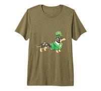 Dapple Dachshund Leprechaun St Patricks Day Green Dog Premium T-Shirt